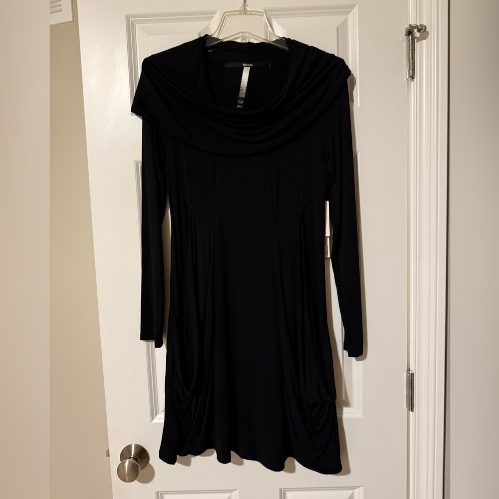 Kensie Black Long Sleeve Dress